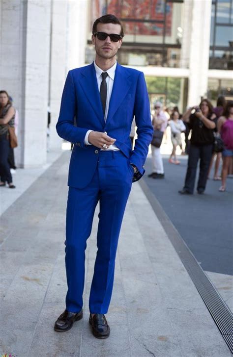 black shoes blue suit